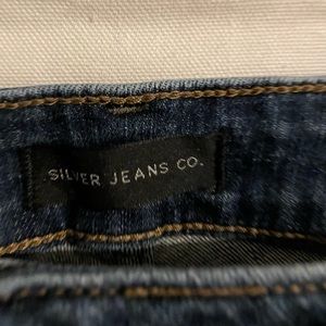 Ankle fringe silver jeans